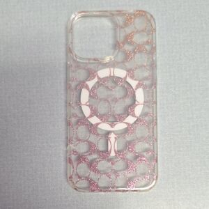 Coach Pink Glitter Phone Case